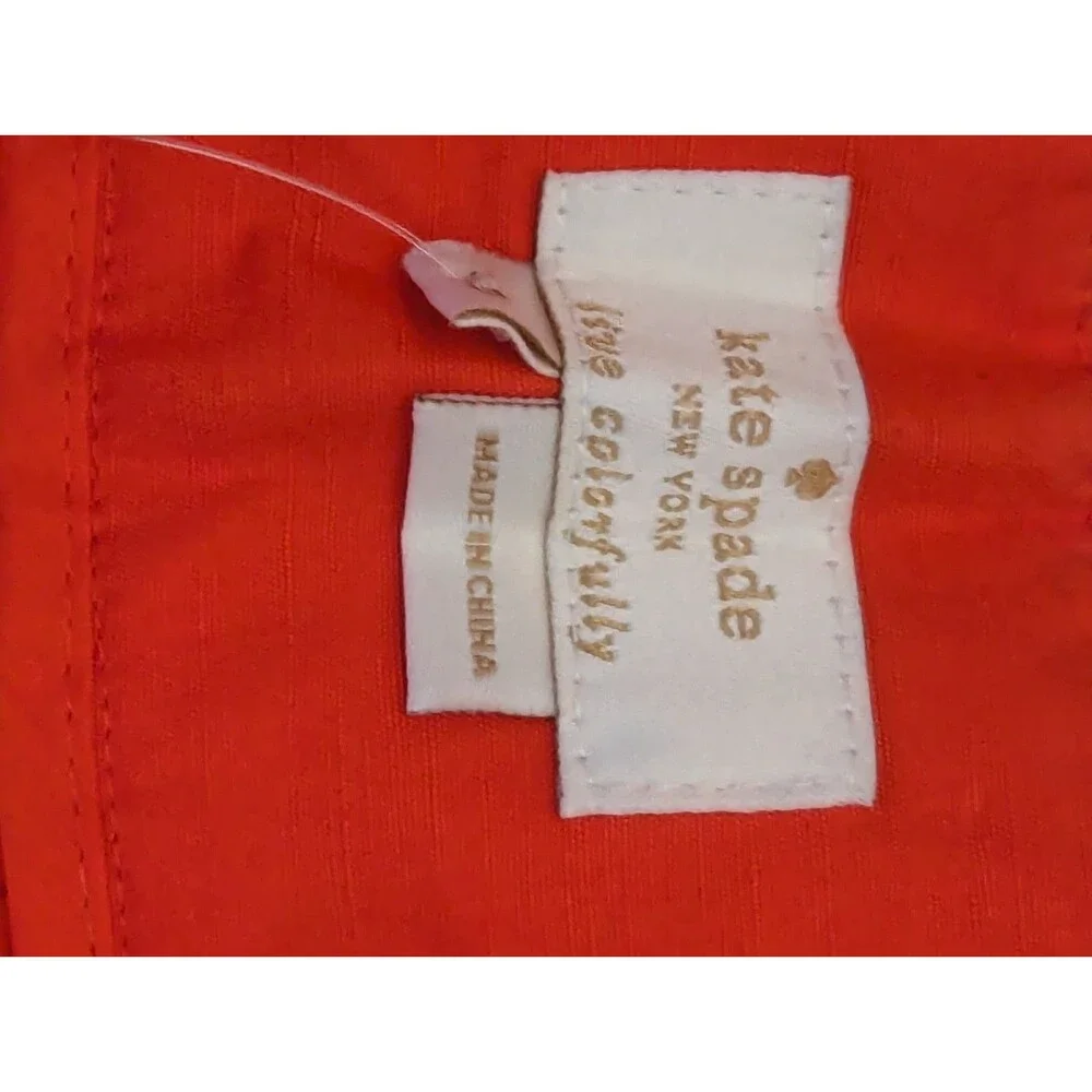 NWT Kate Spade Scenic Route Slub Cotton Culotte Pants 14 Cherpeper Red Orange